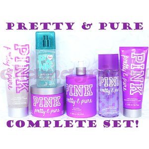 Victoria's Secret PINK PRETTY & PURE Shimmer Mist Lotion Shower Butter SET of 6